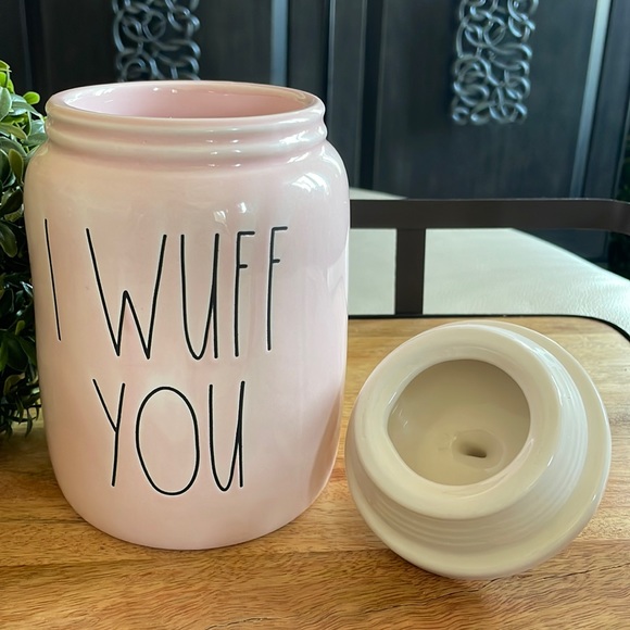 Rae Dunn I WUFF YOU Pink Baby Canister NWT 🇺🇸 Release - Picture 7 of 16